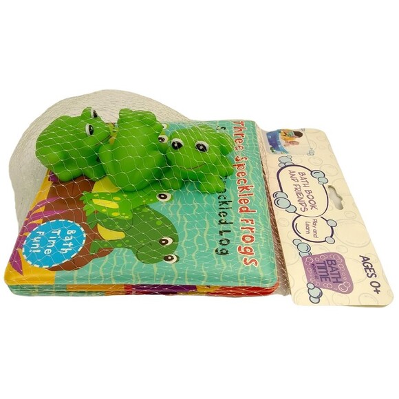 Bath Time Fun Three Speckled Frogs Waterproof Book 3 Squirty Toys Squirt Frog 0+ - Picture 4 of 16